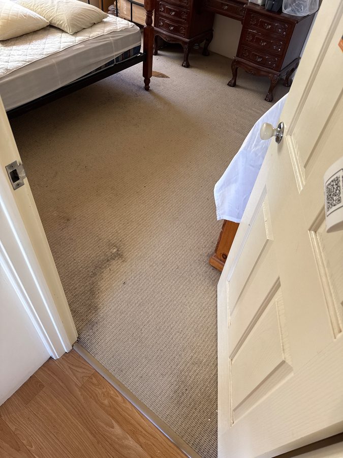 Room 4 in Morley before cleaning